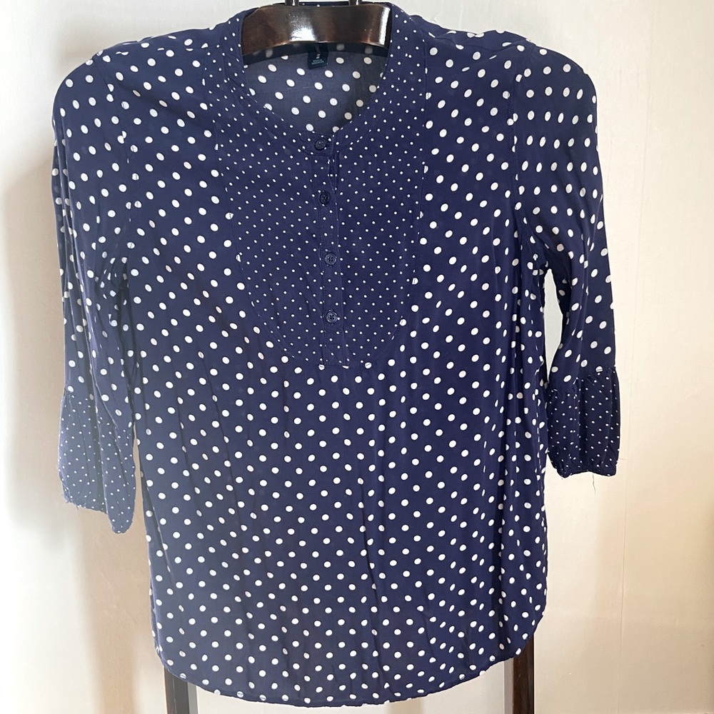 Blue polka dot tunic